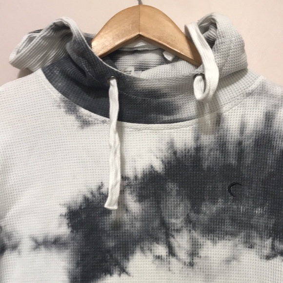 ZYIA Gray Hendrix Thermal Hoodie sweatshirt size XS oversized - Picture 3 of 13